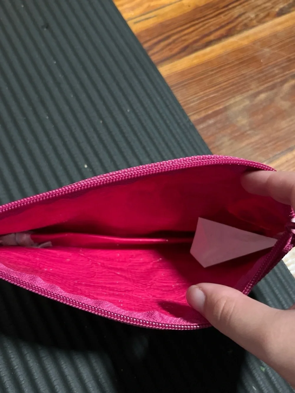 Kids Pink Peace Sign Pouch - Colorful Zip Accessory